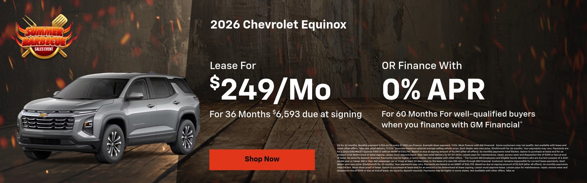 0% for 60 Months Equinox